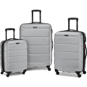 Samsonite Omni PC Hardside Expandable Luggage with Spinner Wheels, Silver, 3-Piece Set (20/24/28)