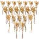 Boho Dried Flower Bouquet, Mini Flower Bouquet, Mini Dried Baby's Breath Flowers for Crafts DIY Wedding Shooting Prop Envelope Decoration(20 Pcs)