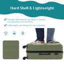 OLIXIS 3-Piece Luggage Set, Carry On Suitcases with Spinner Wheels, Expandable Travel Luggage with TSA Approved Lock & ABS Hard Shell, Olive Green, 20/24/28 Inch
