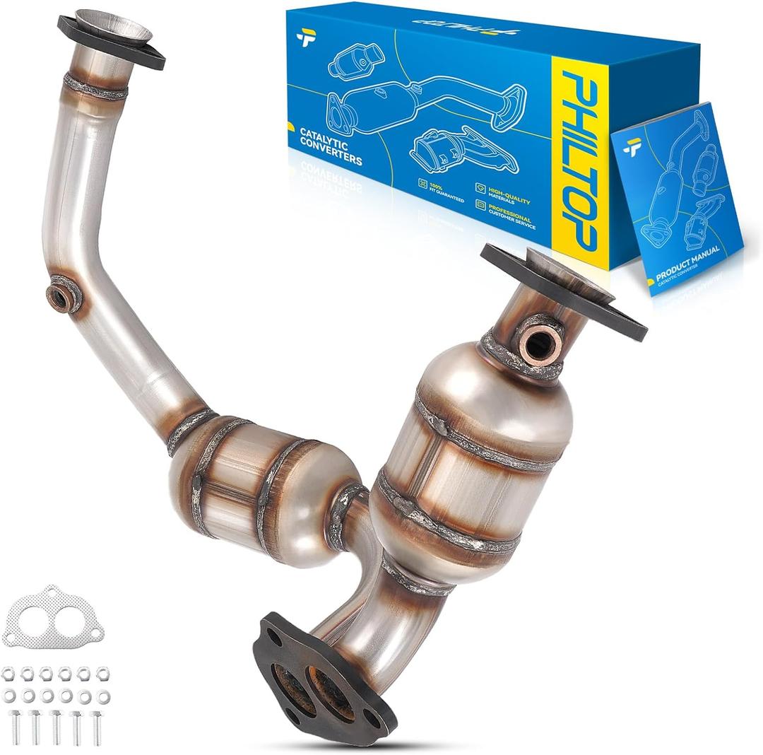 PHILTOP Front Catalytic Converter Stainless Steel Direct-Fit Replacement For 2001-2005 Explorer Sport 4.0L, 2001-2003 Ranger/Explorer Sport 4.0L Replace 50202, 641178, 30434 (EPA Compliant)