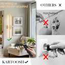 KARTOOSH Removable Battery Operated Wall Sconces with Remote Control, Stepless Colors 3000K-6000K & Dimming, 350Rotate, LED Gold Wireless Wall Light for Living Room, Bedroom, 40.1 Inch (2 Pack)