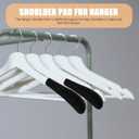 DOITOOL 10Pcs Velvet Hangers Shoulder Form Hanger Shoulder Pads Black Protectors 0.2 Inch Wide Non-Slip Shaper for Velvet Flocking s