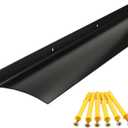 Aluminum Overhead Door Rain Drip Cap Guard for Exterior Door Window Top and Door Bottom,43.3 Drip Edge Flashing, Door Rain Deflectord, Rain Diverter, Anodized 1PCS Black