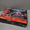AGM MASTECH 18.7ft Slot Car Race Track Set,4 Official Licensed Light-Up Cars, Steering Wheel&Paw Controllers, Adjustable Speed, 4 Flashing Loop Tracks, Dual Power Modes, for Kids 8+, Family Racing Fun