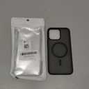 SUPFINE Magnetic for iPhone 15 Pro Max Case (Compatible with MagSafe) (Military Grade Drop Protection) Translucent Matte Shockproof Phone Cover, Black