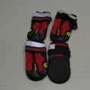 QUMY Dog Shoes for Large Dogs, Medium Dog Boots & Paw Protectors for Winter Snowy Day, Summer Hot Pavement, Water-Resistant in Rainy Weather, Outdoor Walking, Indoor Hardfloors Skid-Resistant Sole, Size 4