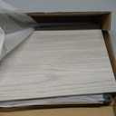 C-Shaped Side Table for Couch - Small Coffee Stand Sofa Tray Desk with Metal Frame and Waterproof Scratch Resistant, Modern End Accent for Living Room, Bedroom, Small Spaces, Greige