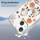 3 x Halloween Case for iPhone 14 Plus Pumpkin, Ghost Designed Soft Slim Fit TPU Anti-Scratch Shockproof Protective Mobile Cover Clear Phone Case for iPhone 14 Plus