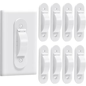 Wall Switch Guard, Child Proof Light Switch Cover Guard | Toggle Style | Light Switch Protection | Keep Toggle Switch in On or Off Position | 8 Pack, White