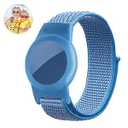 Wristband Compatible with Apple AirTag, Adjustable Kids Nylon Bracelet for AirTag, Anti Lost GPS Trackers Case Cover Watch Band for Toddlers Girls Boys Elders 