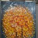 Yotree Paintings, 24x48 Inch Paintings Yellow Flowers Oil Hand Painting 3D Hand-Painted On Canvas Abstract Artwork Art Wood Inside Framed Hanging Wall Decoration Abstract Painting