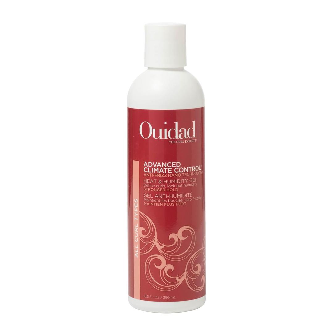 Ouidad Advanced Climate Control Heat & Humidity Stronger Hold Gel for Curly Hair  Crunch-Free Styling Gel, Fights Frizz & Locks In Moisture for Defined Curls, All Curl Types, Sulfate & Silicone-Free (8.5 Fl Oz (Pack of 1))