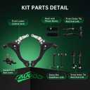 AUQDD 12Pc Front End Suspension Kit Fit For 2006-2010 Hy-undai Sonata, 2 Lower Control Arm 2 Ball Joint 2 Sway Bar Link 4 Outer & Inner Tie Rod End 2 Boot (# K641391 K80949 EV800345 ES800335 K500035)