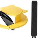 Bucket Lid Mouse Trap, Auto Reset Multi Catch Design, Black Plastic, for 5 Gallon Buckets, Indoor Outdoor Pest Control, Manual Trap Door Style