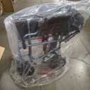 NOVA Medical Products Lightweight Transport Chair with Locking Hand Brakes, Flip Up Arms and Anti-Tippers Blue