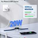 Upgraded 2-in-1 for Apple Watch Charger, 6FT USB-C Fast iPhone 17 16 15 Charger iWatch Magnetic Charging Cable with 20W Wall Charger Block for iWatch Ultra3/SE3/11/10/9/8/7/6/5/4/3/2, iPhone 17/16/15