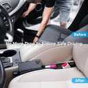 Givifive Car Seat Gap Filler Set of 2, Soft Foam Multifunctional Seat Side Gap Filler with Organizer & Hook Function, 3in1 Gap Stopper Universal Fit Car SUV Truck Fill The Gap Between Seat & Console