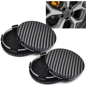 4PCS Wheel Center Caps, Center Caps for Rims, 2.36" OD 2.2" ID Anti-Falling Rust-Proof Wheel Hub Decoration, ABS Snap-in Vehicle Rim Hub Protective Cover for SUV, Sedan, Truck (Carbon Fiber)