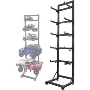 RC Car Display Stand, Multilayer Storage Rack Shelf for RC Scale Model Cars 1/8 1/10 1/12 1/18 1/24 Compatible with TRX4 SCX10 TRX4M Ascent-18 FCX18 SCX24 Crawler Trucks Upgrades