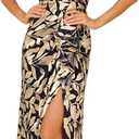 Adrianna Papell Women's Foil Asymmetric Gown, 6