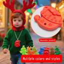 8PCS Christmas Green Monster Textures Toys Sensory Stone for KidsTextured Soft Worry Stone for Autism Kids Calming Fidget Stress Toys for Students Anxiety Relief Small Prizes Fidget ToysChristmas