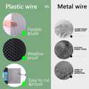 Black Plastic Wire Mesh Fence 15.7IN x 33FT - Commercial Grade Hexagonal Netting, Heavy Duty Snake & Rodent Barrier for Farms, Poultry Yards, Dog Runs | Durable Outdoor Security Fencing