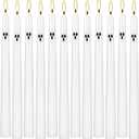 12-pack 10-inch Ghost Halloween Taper Candles-unscented White Spooky Candles Decorations Halloween Ghost Shaped Decor for Party Favor Home Table