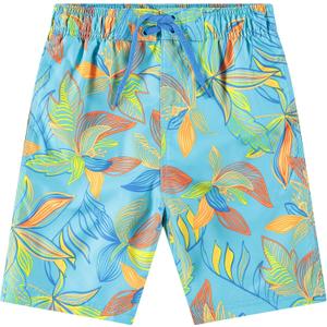 Kanu Surf Boys' Echo Quick Dry UPF 50+ Beach Swim Trunk (10-12, Explore Aqua, M)