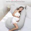 VEVOR Pregnancy Pillow, C-Shaped Full Body Maternity Pillow for Sleeping, Ultra-Soft and Breathable Pregnant Support Pillows with Removable & Washable Cover, Perfect for Back, Belly, Hip, Legs Relief
