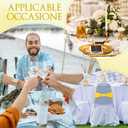 VitalCozy 50 Pcs Spandex Chair Sashes with Heart Shaped Buckle Slider Stretch Chair Cover Band Universal Elastic Chair Ties for Wedding Banquet Event Party Decoration(Yellow)