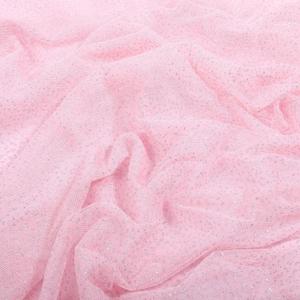Pink Tulle Fabric for Crafts Sequin Glitter Tulle Fabric with Iridescent Sequin 1 Yard X 60 Inch Soft Sparkly Fabrics by The Yard for Bridal Wedding Party Decoration Gift Wrapping DIY Crafts