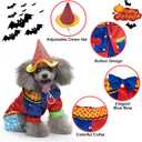 Dog Clown Costume Dog Halloween Costume Small Dog Halloween Cosplay Party | Funny Clown Dogs Cosplay Costumes Small Dogs Clothes Cat Apparel for Small Pets Halloween Party Photo Props, S
