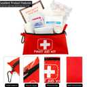 2 x Small Emergency First Aid Kit Including 166 Pieces of Supplies to Clean, Treat, and Protect Minor Injuries for Outdoors, Camping, Auto, Home, and Workplace