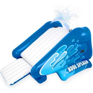 Intex Kool Splash Inflatable Water Slide Swimming Pool Play Center with Built in Sprayers for Kids and Adults, Ages 6 and Up, Blue