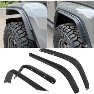 Front & Rear Fender Liner Fender Trim Extension Protector for Jeep Gladiator Sport & Willys 4 Pcs