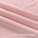 FUTEI Pack of 2 Chenille Buttons Throw Pillow Covers 18x18 Inch Soft Piped Edges Decorative Cushion Case Neutral Farmhouse Accent for Couch Living Room, Pink
