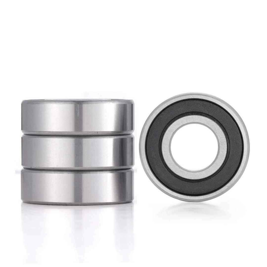 Donepart Bearings 5/8" IDx 13/8" ODx .433" Thick 99502H2RS Double Rubber Sealed Bearings for Go Kart, Mini Bikes, Lawn Mower, Wheels (4 Pack)