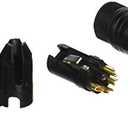 Neutrik NC4FX-B 4-Pin Female Cable, Black/Gold Contacts Set of 4 Pack of 2