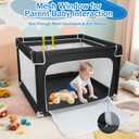 Baby Playpen for Babies and Toddlers,Small Baby Fence Floor Yard,Soft Breathable Mesh, Anti-Slip Base, Mini Play Yard with Pull-Up Ring Safe Anti-Fall Play Yard with Gates,36"X36"in