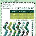 Bonuci 12 Pairs Funny Money Socks for Men Women Novelty Cat Dollar Pattern Crazy Crew Dress Socks for Men Christmas Stock Market Lover Gifts