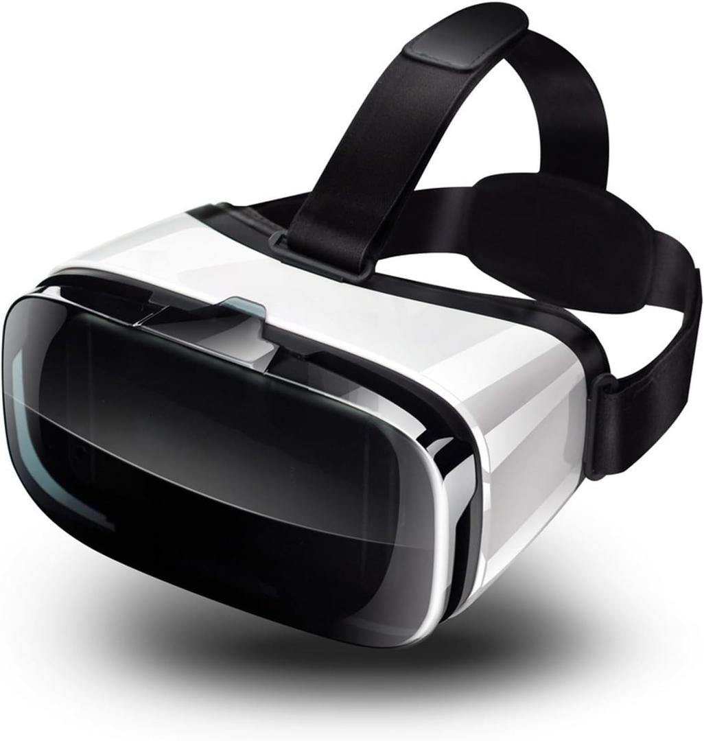 2025 New VR Headset for iPhone & Android Phone, Virtual Reality Goggles for VR Game Video Movies, Education,Kids, Compatible with Phones 4.5"-6.3" (Black)