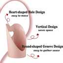 Ceramic Upright Spoon Rest, 6 Inch Heart-Shaped Pink Spoon Rest for Stove Top, Gomakren Standing Spoon Holder for Kitchen Counter - House Warming Decor Gifts, Pink Kitchen Accessories