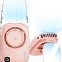Gaiatop Mini Neck Fan, Rechargeable Handheld Desk Use, LED Power Display 3 Speed 360°Rotate Mirror for Lash Makeup, Cute Camera Design Small Portable USB Fans Personal Cooling Travel Essentials