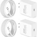 Pixel 10 9 8 7 6 Fast Charger, 2 Pack 45W USB C Super Fast Wall Charger Block with 10FT Long Type C Charging Cable Cord for Google Pixel 10/10 Pro/10 Pro XL/9/9a/9 Pro XL/Fold/8/8a/8 Pro/7/7 Pro/6/5/4