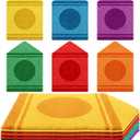 Tinideya 12 Pcs Kids Crayon Classroom Rugs Elementary Seating Mats 14x17''