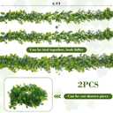 Crowye 2 Pcs 6 ft St Patrick's Day Shamrock Garland Artificial Lucky Shamrock Clover Garland for St Patrick's Day Spring Outdoor Indoor Mantle Table Decor