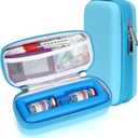 YOUSHARES Insulin Vial Cooler Travel Case - TSA Approved Diabetes Carrying Bag Keep Medicine Cool, Diabetic Medication Organizer Small Bottle Protector, Refrigerated Pack with Protective Ice Brick