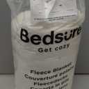 Bedsure GentleSoft White Throw Blanket for Couch - Cozy Blanket for Women, Cute Fleece Throw for Girls, Christmas Birthday Gifts for Women Men Teen, Room Home Boho Decor, Off White, 50x60 Inches