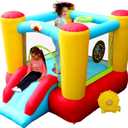 Inflatable Bounce House Slide, Kids Jumping Castle with Blower, 100x77x63 Inch Bouncy Castle