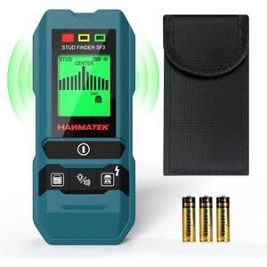 HANMATEK Stud Finder Wall Scanner Detector with Pro Smart Sensor,Audio Alarm and HD LCD Display,6 in 1 Upgrade Wood Exact Mode Stud Finder Tool for The Center Edge of Metal,Studs,AC Wire,Pipe